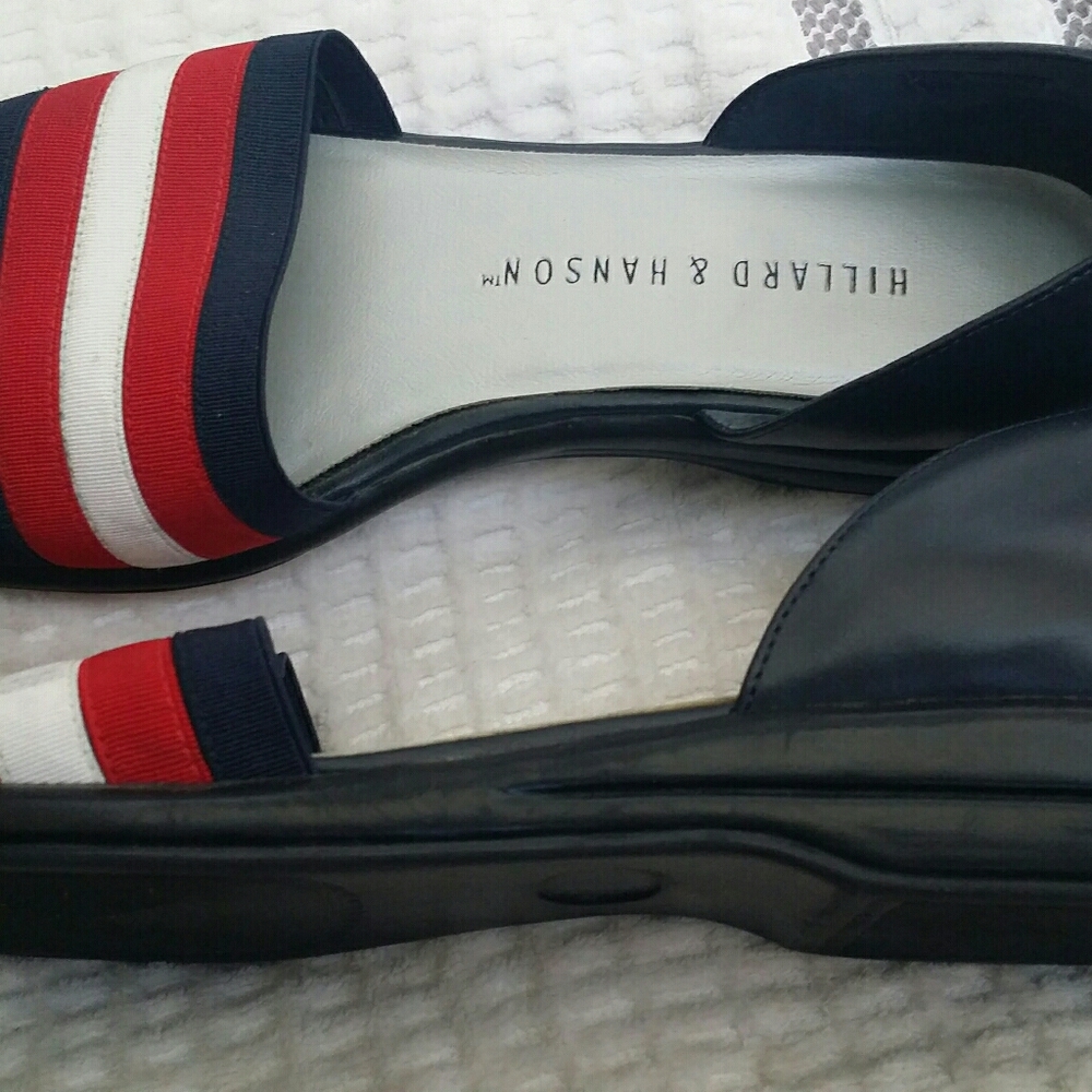 Red wite and blue flats